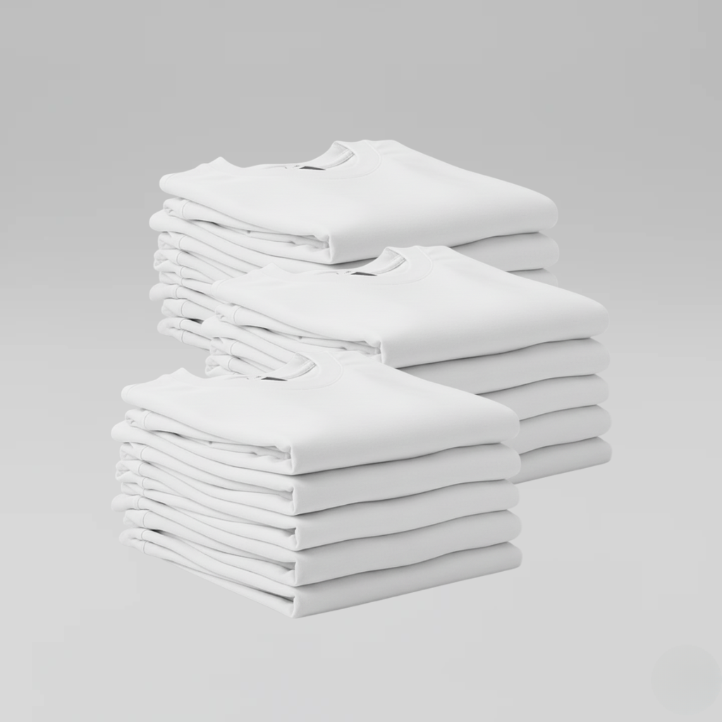 PAQUETE 50 PLAYERAS OVERSIZE - WHITE - 230GR