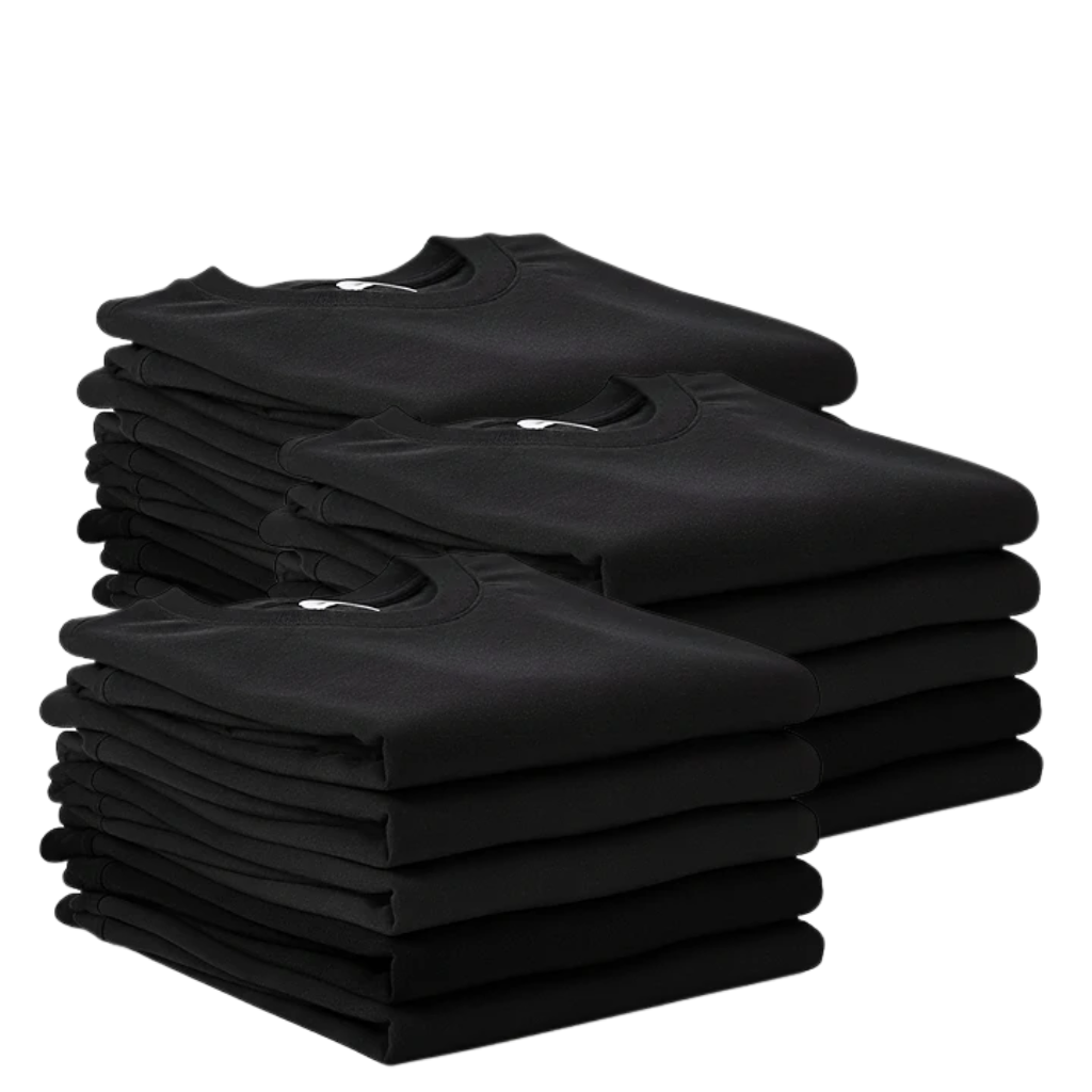 PAQUETE 50 PLAYERAS OVERSIZE - BLACK - 220GR