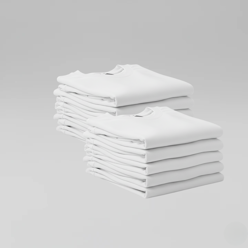 PAQUETE 25 PLAYERAS OVERSIZE - WHITE - 220GR