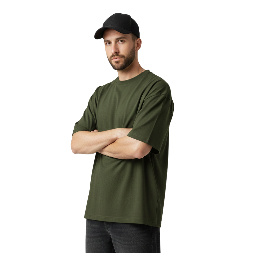 PLAYERA OVERSIZE - VERDE - 230GR