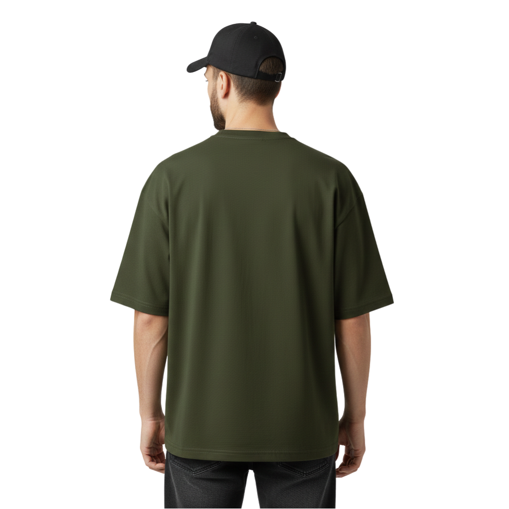 PLAYERA OVERSIZE - VERDE - 230GR