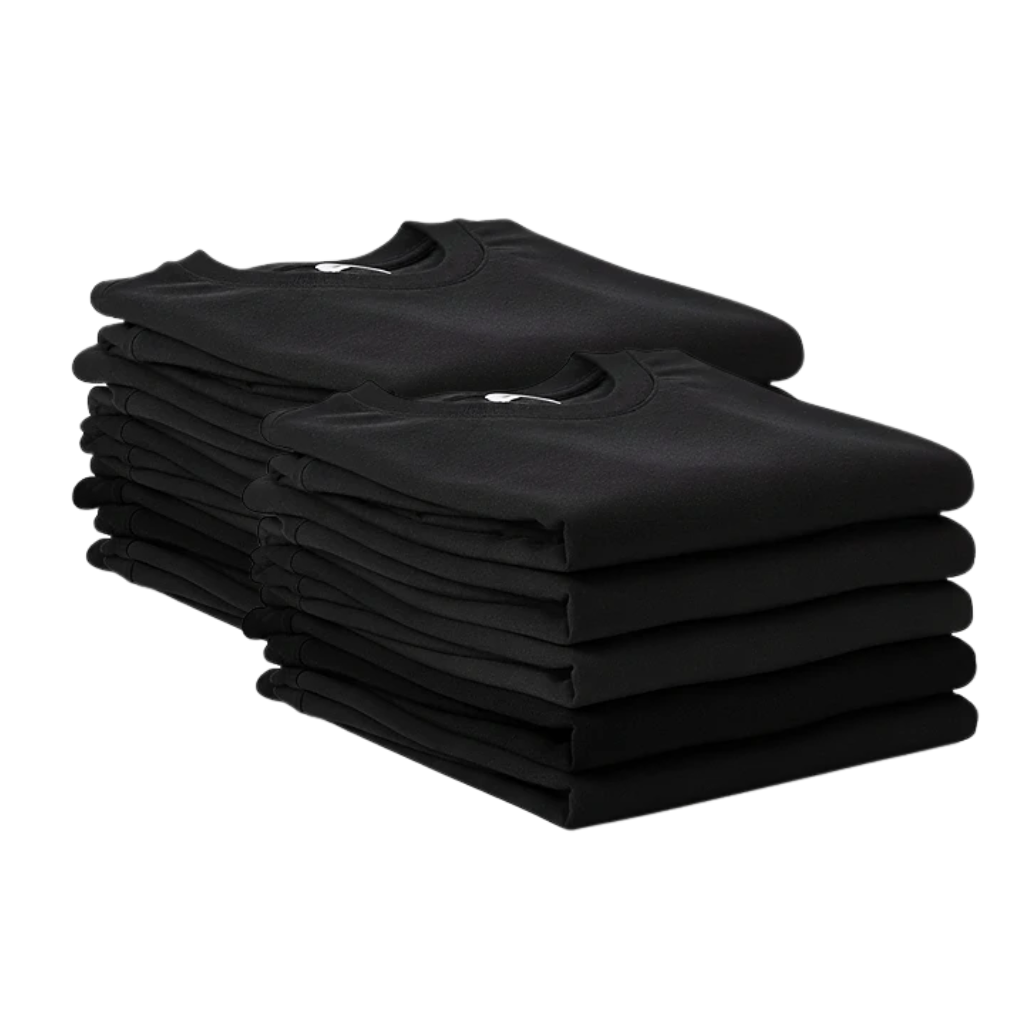 PAQUETE 25 PLAYERAS OVERSIZE - BLACK - 220GR