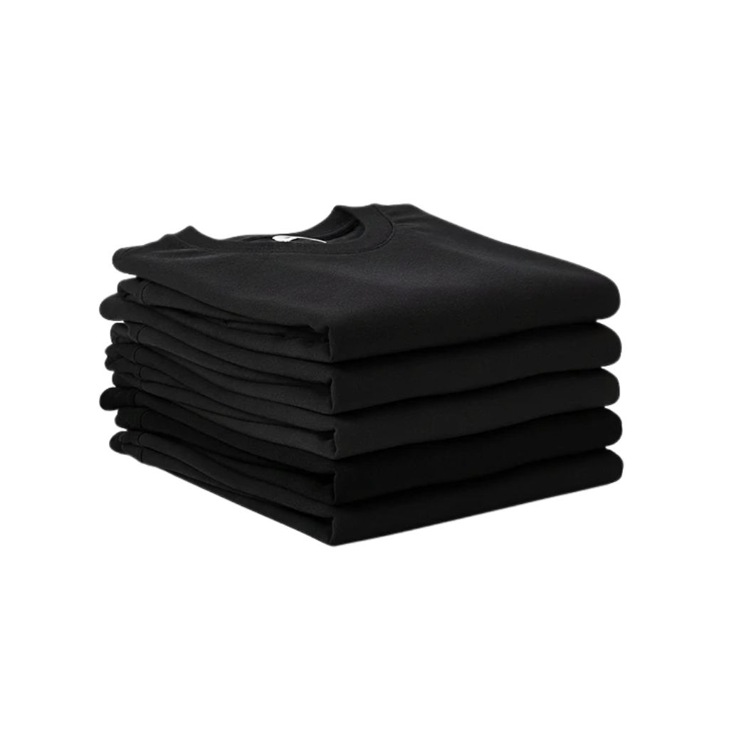 PAQUETE 12 PLAYERAS OVERSIZE - BLACK - 220GR