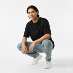 PLAYERA OVERSIZE - BLACK - 230GR